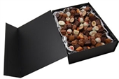 Fyldt frisk chokolade - hele 2 kg i sort gave�ske