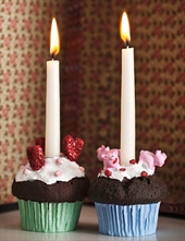 MEDUSA Muffin lysestager med pynt. 2 stk i �ske
