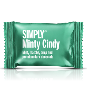 Chokolade Bites med med mint, Minty Cindy fra Simply Chocolate flowpack 10 g