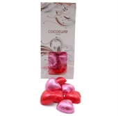 Cocoture chokoladehjerter - m�rke i r�dt og lyser�dt papir. 100g