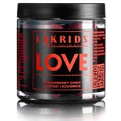 LOVE: B�low lakrids med hvid chokolade og jordb�r 