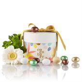 Cocoture Giftbox med mix af dragéæg i hvid & brun og nougat pralinéæg HVID 180 g  