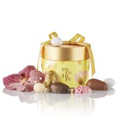 Cocoture Giftbox mix af fyldte chokoladeæg, dragéæg & marcipan æg - GUL 200 g - FORUDBESTIL NU