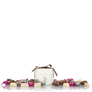 Cocoture Gift Selection hvid med fyldte chokoladekugler & guldbarrer 280 g  