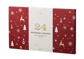 Winterland Julekalender med Mørk Chokolade fra Xocolatl 220 g (Rød) - FORUDBESTIL NU