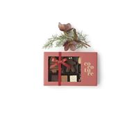 Cocoture 2 stk. julemarcipanfigurer og fyldte chokolader rød æske 120 g  