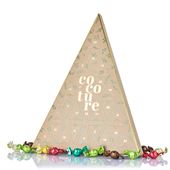 Julekalender Trekant med mix af chokoladekugler fra Cocoture Naturbrun 320 g - FORUDBESTIL NU