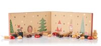 Retro Julekalender med karamel, mandler og chokolade naturbrun 200g - FORUDBESTIL NU  