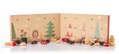 Retro Julekalender med karamel, mandler og chokolade naturbrun 200g - FORUDBESTIL NU  
