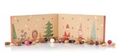 Retro Julekalender med marcipan, chokolade og mandler naturbrun 220 g - FORUDBESTIL NU  