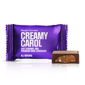 Chokolade Bites med karamel, Creamy Carol fra Simply Chocolate Flowpack 10 g