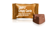 Chokolade Bites med karamel & flagesalt - Crispy Carrie fra Simply Chocolate Flowpack 10 g