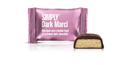 Chokolade Bites med marcipan & mørk Chokolade - Dark Marci fra Simply Chocolate Flowpack 10 g