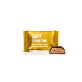 Chokolade Bites med karamel & flagesalt - Grainy Sue fra Simply Chocolate Flowpack 10 g NEDSAT PGA DATO