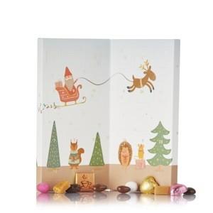 Retro Julekalender m/Karamel, Mandler, Chokolade & Pebernødder 200 g  
