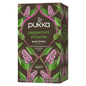 Pukka te Peppermint & Licorice tea Økologiske Tebreve  