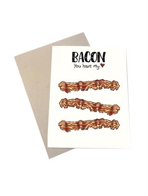 Mouse & Pen Kort - Bacon (A6)