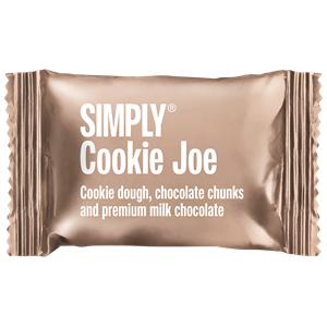 Chokolade Bites med Cookies - Cookie Joe fra Simply Chocolate Flowpack 10 g