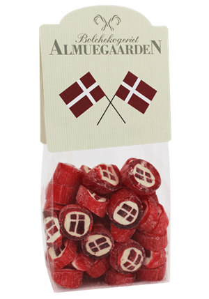 Almuegaarden Nationalflag bolcher - Danske flag 110 g