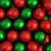 Balls - Mørk chokolade M/Karamel & Saltcreme + Hvid Chokolade med praliné (Rød/Grøn) 2,4 kg - BESTILLINGSVARE