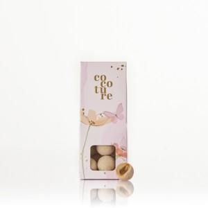 Cocoture Karamellove - Karamelliseret hvid choko M/Karamel/havsalt i lyserød æske 90 g