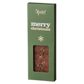"Merry Christmas" Chokoladeplade Grøn fra Xocolatl 50 g - FORUDBESTIL NU
