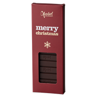 "Merry Christmas" Chokoladeplade Rød fra Xocolatl 50 g - FORUDBESTIL NU