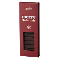 "Merry Christmas" Chokoladeplade Rød fra Xocolatl 50 g  