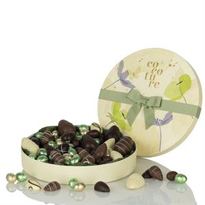 Cocoture chokoladeæg, ass. marciæg, multicolour pralinéæg i gul blomsteræske 480 g FORUDBESTIL NU