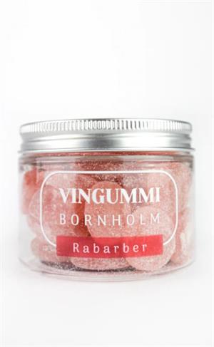 Vingummi Bornholm med Rabarber (Laktosefri & Glutenfri) 125 g OBS PÅ DATO