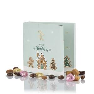Retro Julekalender m/Karamel, Mandler, Chokolade & Pebernødder  200 g   